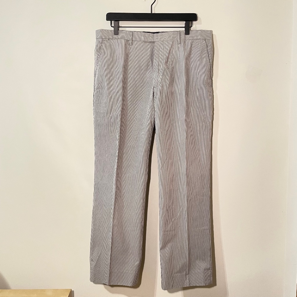 Banana Republic Mens Light Grey Striped Pants, 36/30